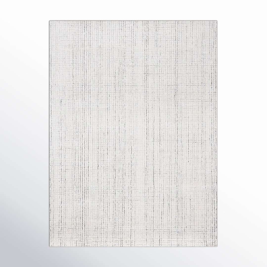 Rowe Ivory Grey Hand-Tufted Abstract Rug